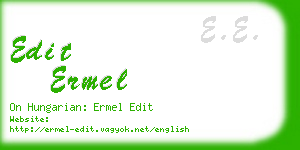 edit ermel business card